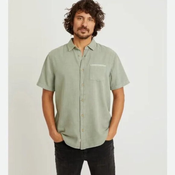 Marine Layer Cotton Short Sleeve Selvage Shirt Sz XL - Picture 1 of 6